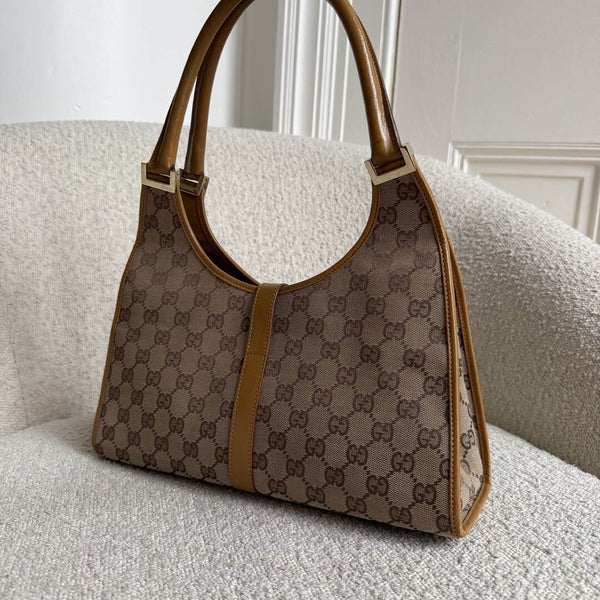 Gucci GG Canvas Jackie Brown Shoulder Bag