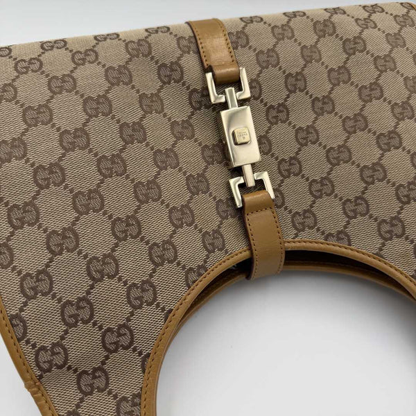 Gucci GG Canvas Jackie Brown Shoulder Bag
