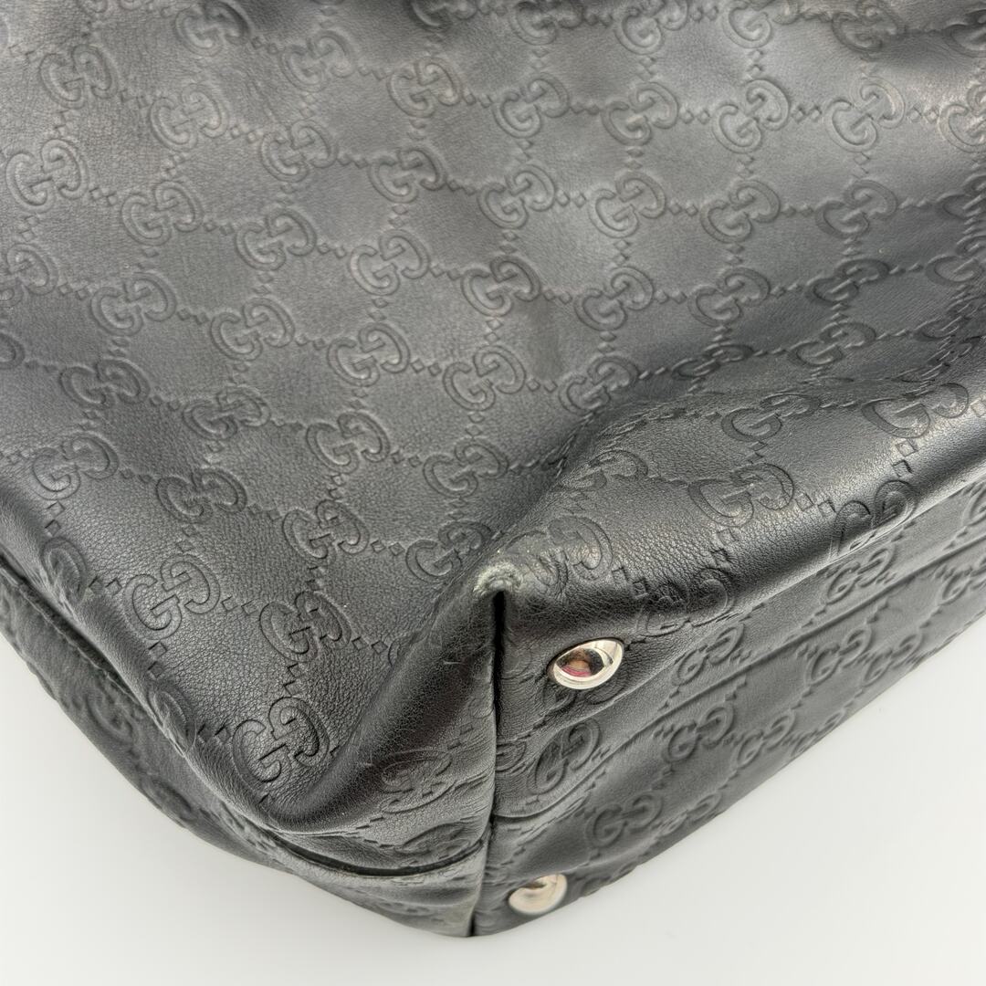 Gucci Guccissima Horsebit Black Tote Bag