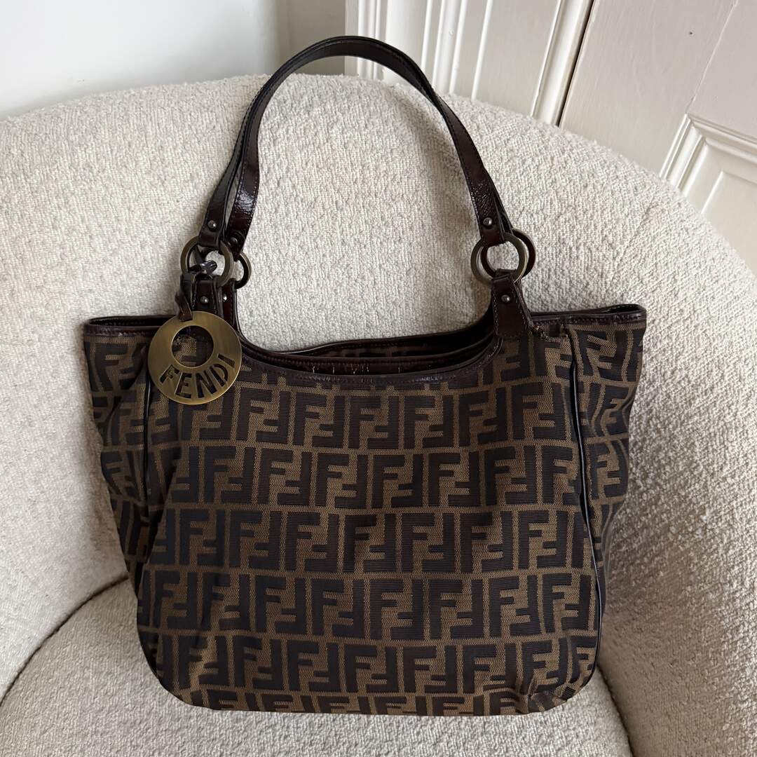 Fendi Zucca Canvas Brown Tote Bag