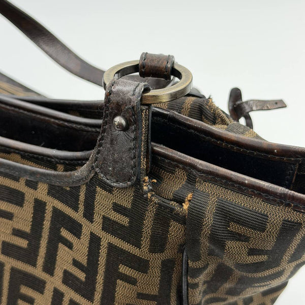 Fendi Zucca Canvas Brown Tote Bag