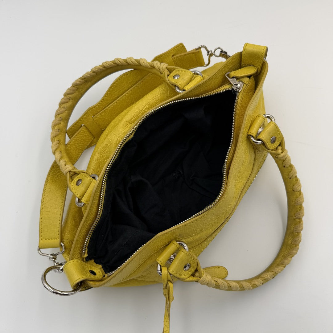 2010 Balenciaga Giant First Yellow Leather Handbag