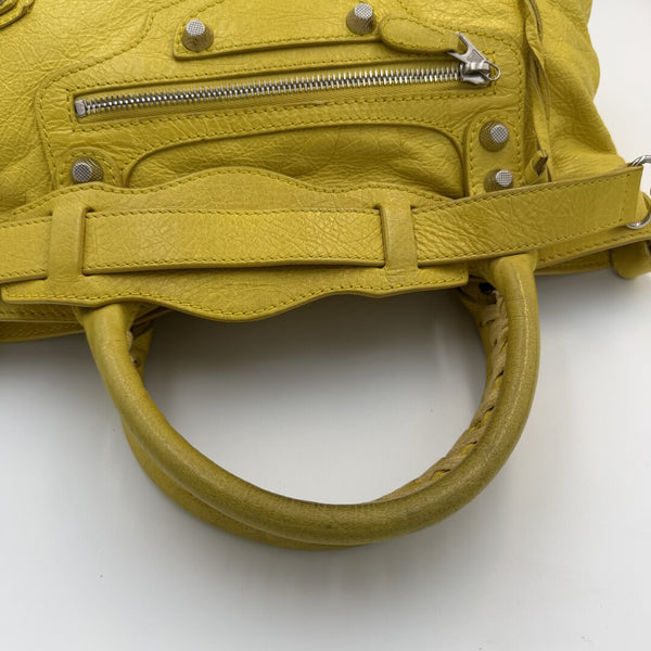 2010 Balenciaga Giant First Yellow Leather Handbag