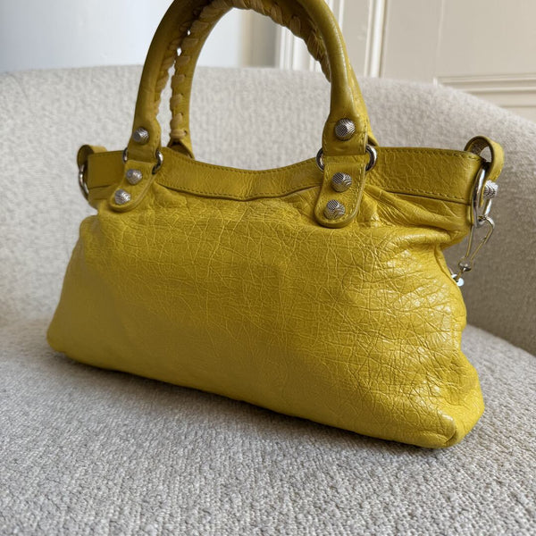 2010 Balenciaga Giant First Yellow Leather Handbag