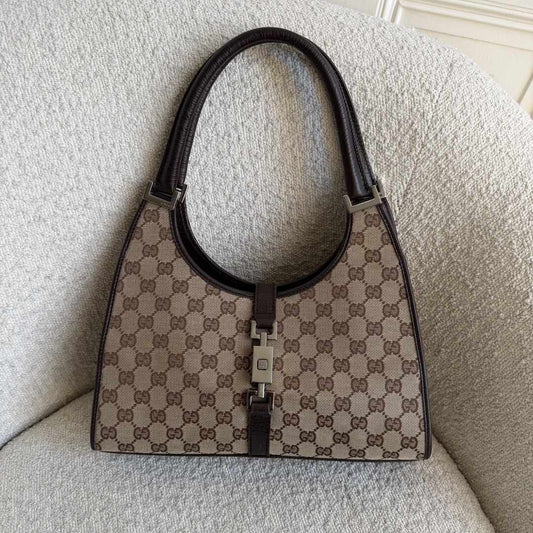 Gucci GG Canvas Jackie Brown Shoulder Bag
