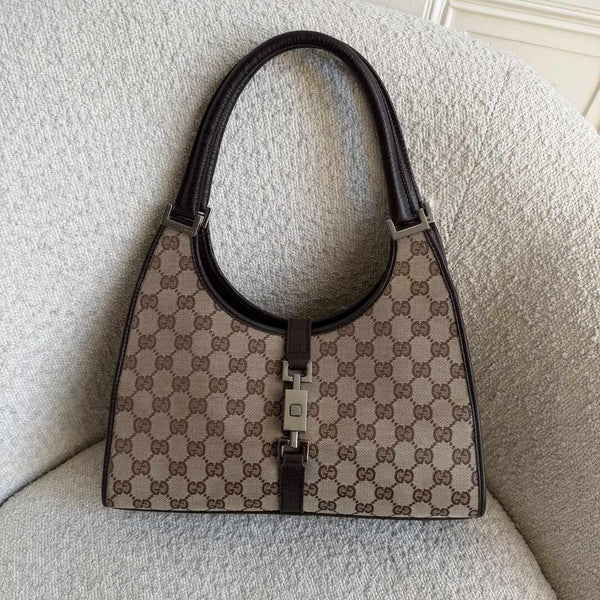 Gucci GG Canvas Jackie Brown Shoulder Bag