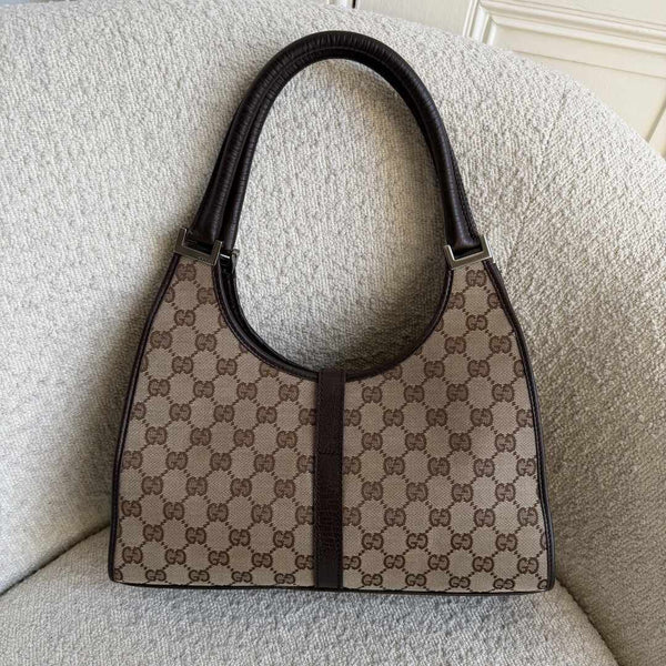 Gucci GG Canvas Jackie Brown Shoulder Bag