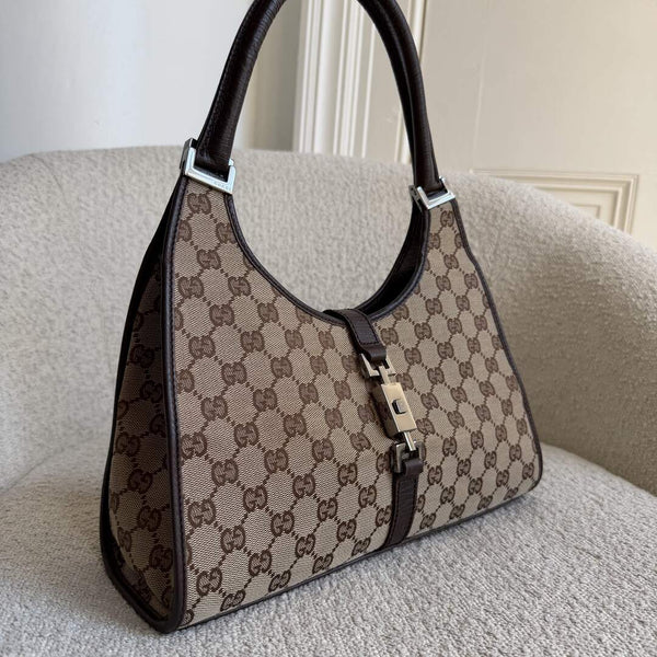 Gucci GG Canvas Jackie Brown Shoulder Bag