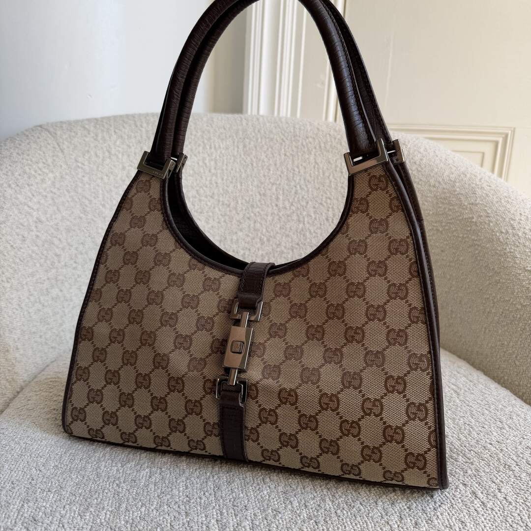 Gucci GG Canvas Jackie Brown Shoulder Bag
