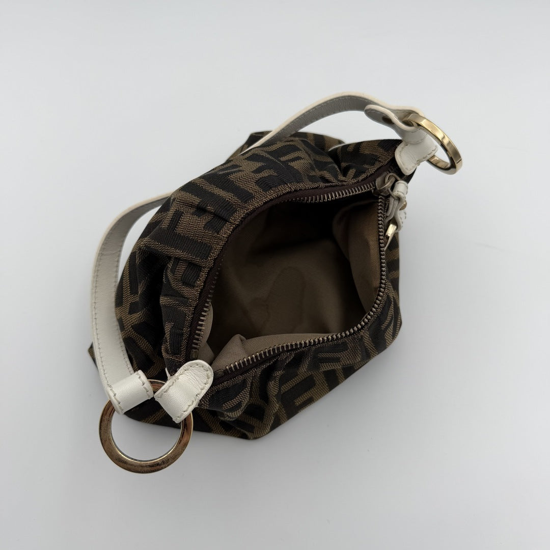 Fendi Zucca Chef White Mini Shoulder Bag