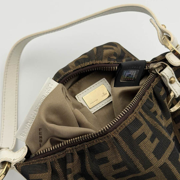 Fendi Zucca Chef White Mini Shoulder Bag