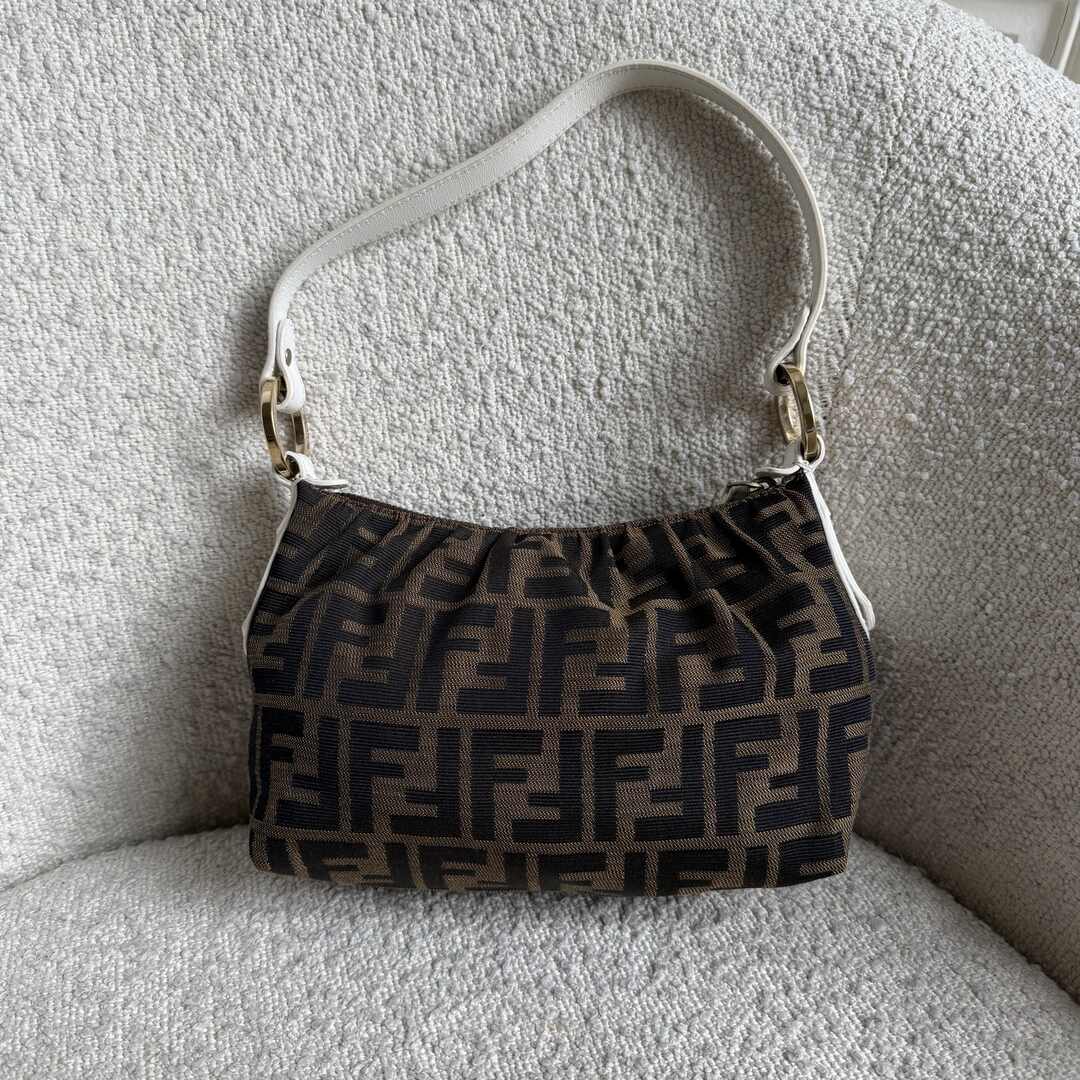 Fendi Zucca Chef White Mini Shoulder Bag