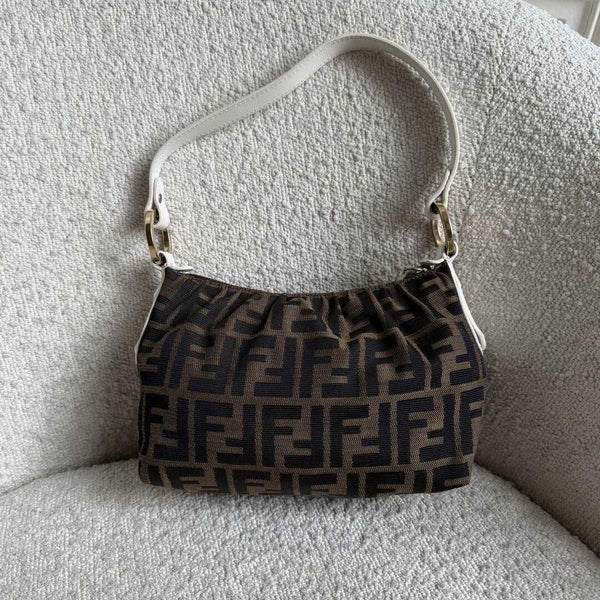 Fendi Zucca Chef White Mini Shoulder Bag