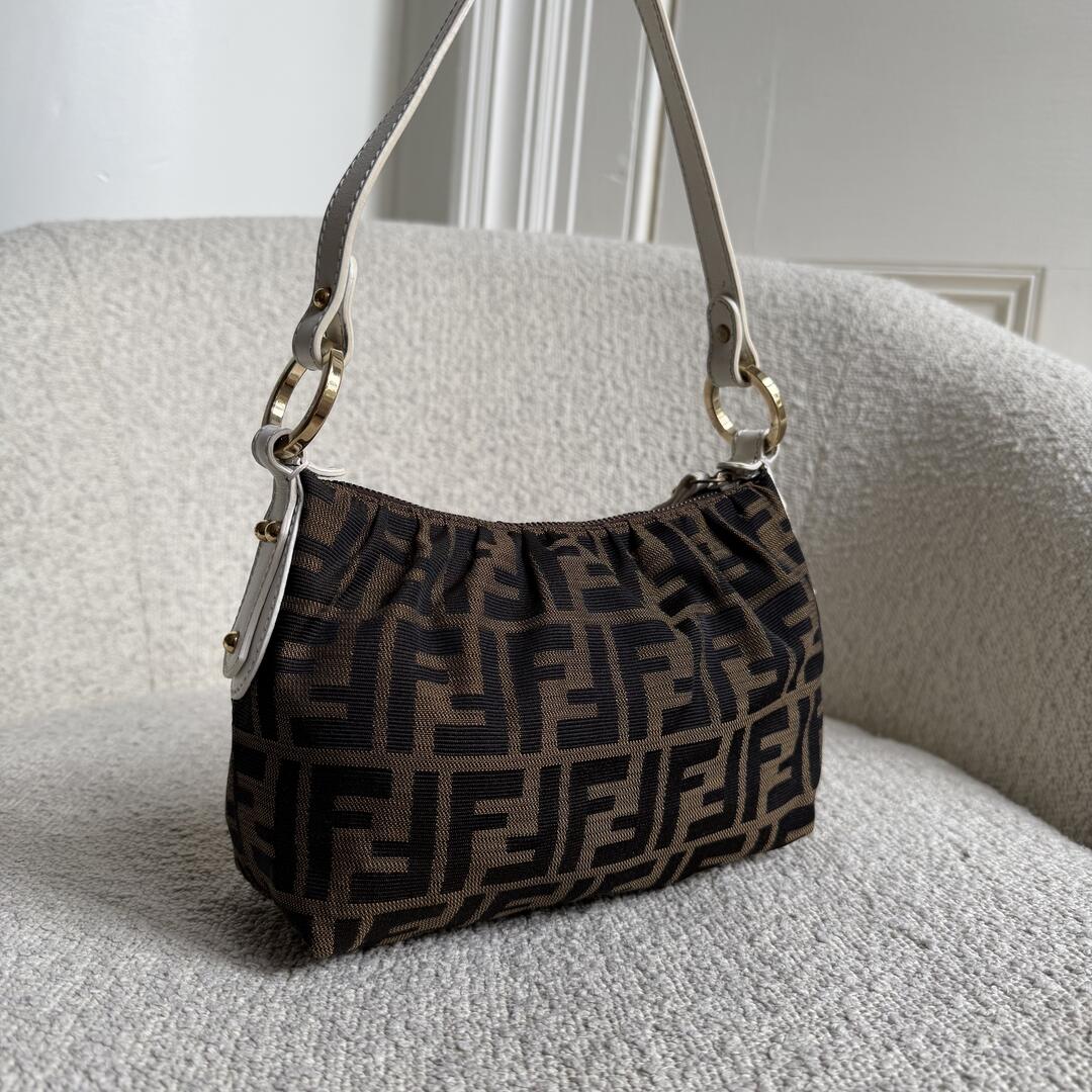Fendi Zucca Chef White Mini Shoulder Bag