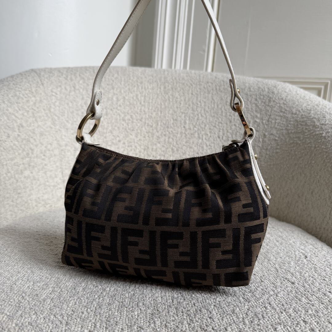 Fendi Zucca Chef White Mini Shoulder Bag