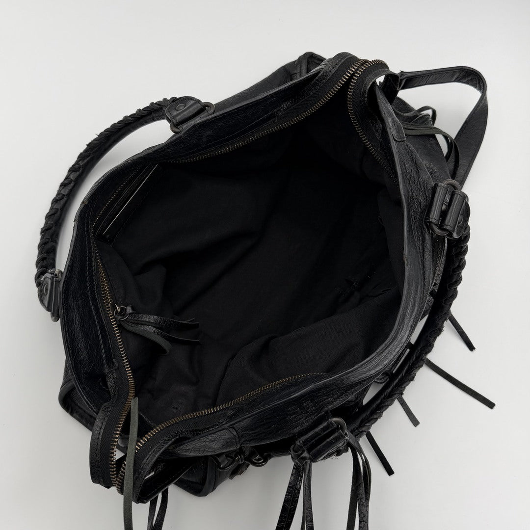 2016 Balenciaga The City Leather Black Bag