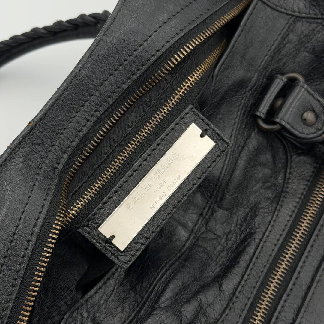 2016 Balenciaga The City Leather Black Bag