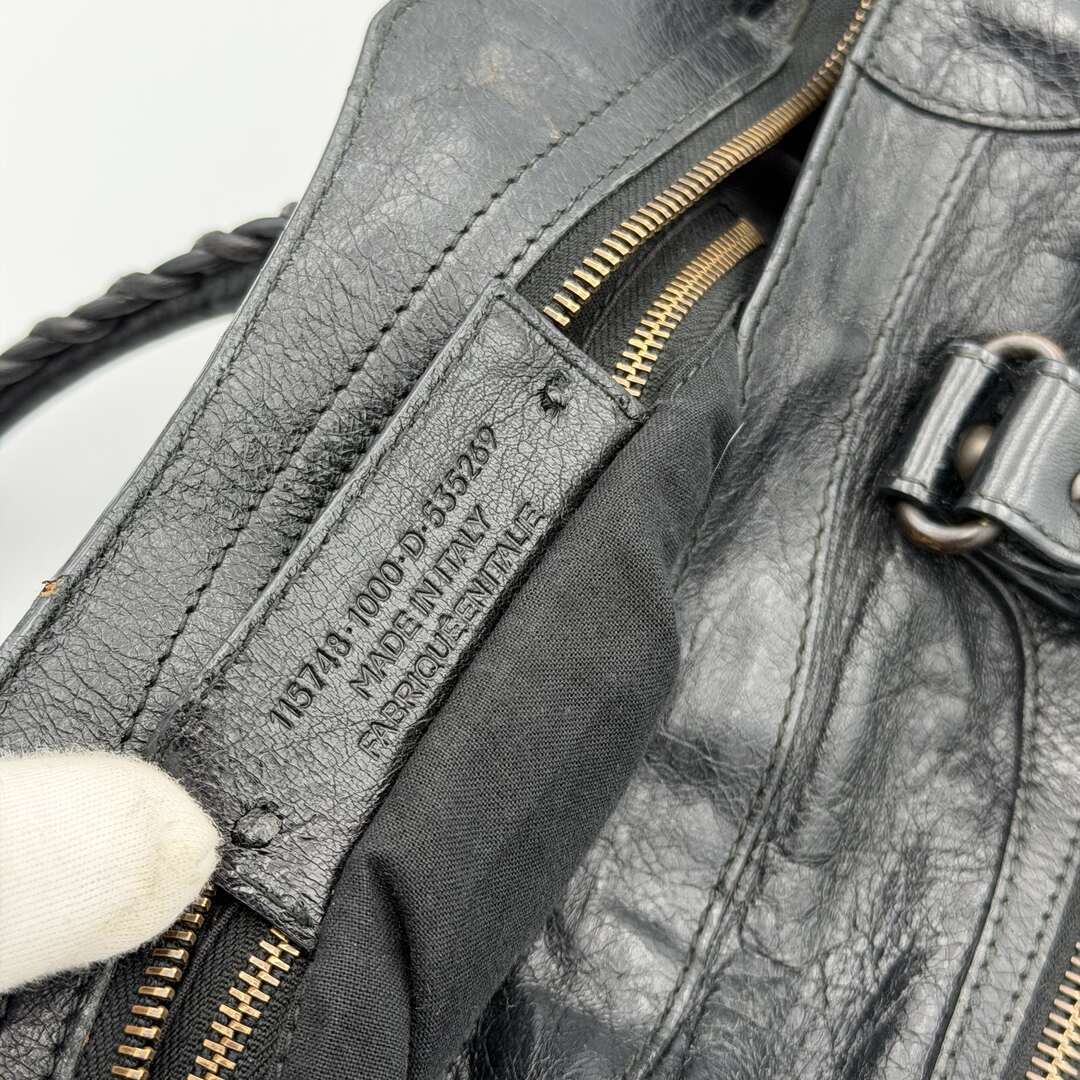 2016 Balenciaga The City Leather Black Bag