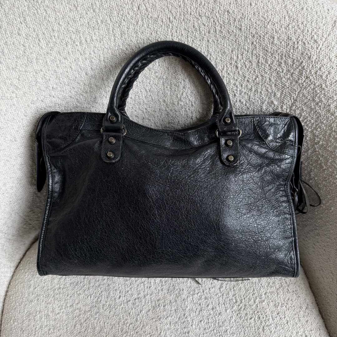 2016 Balenciaga The City Leather Black Bag