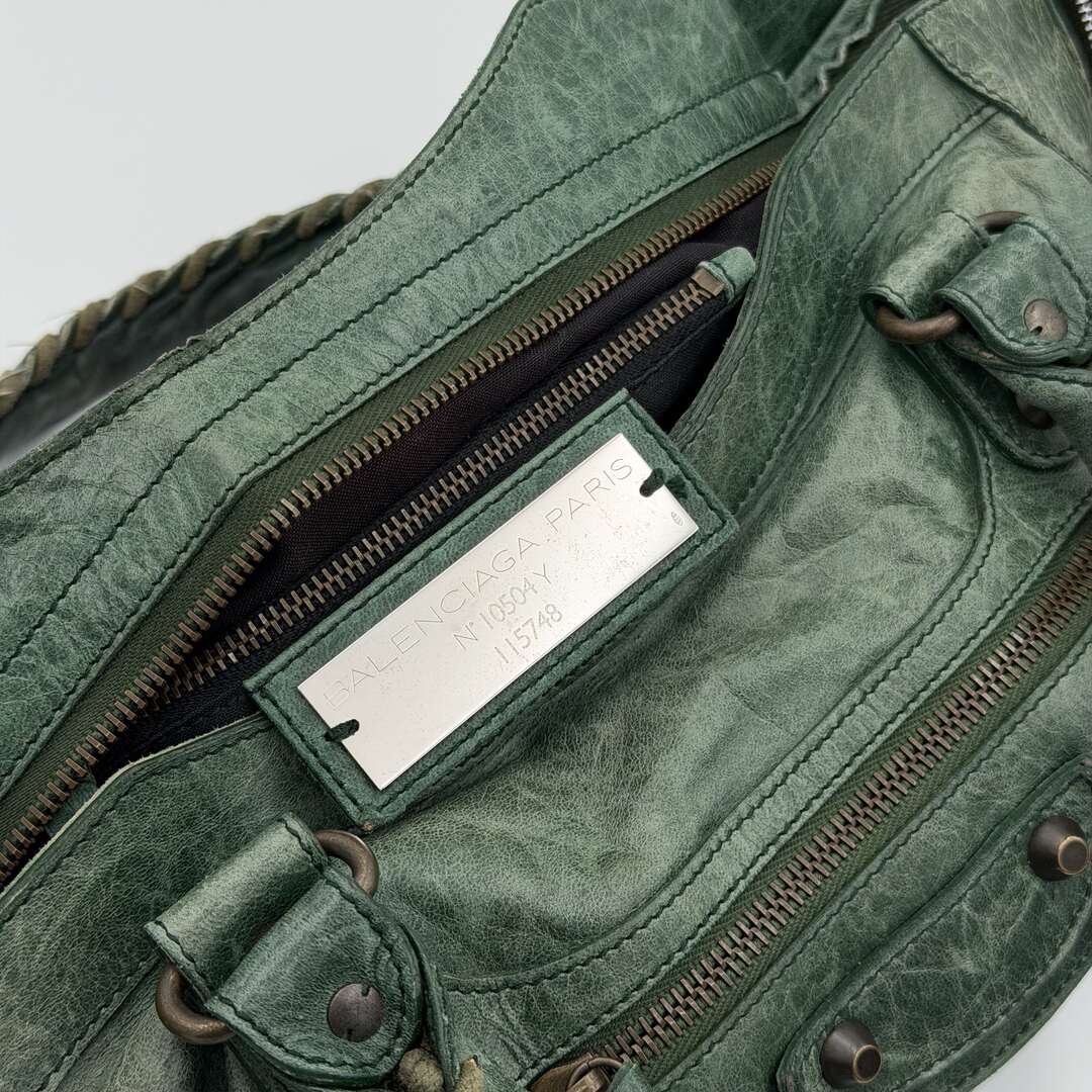 2006 Balenciaga The City Leather Green Bag