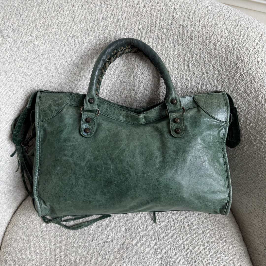 2006 Balenciaga The City Leather Green Bag