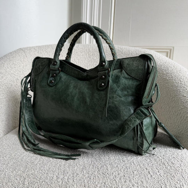 2006 Balenciaga The City Leather Green Bag