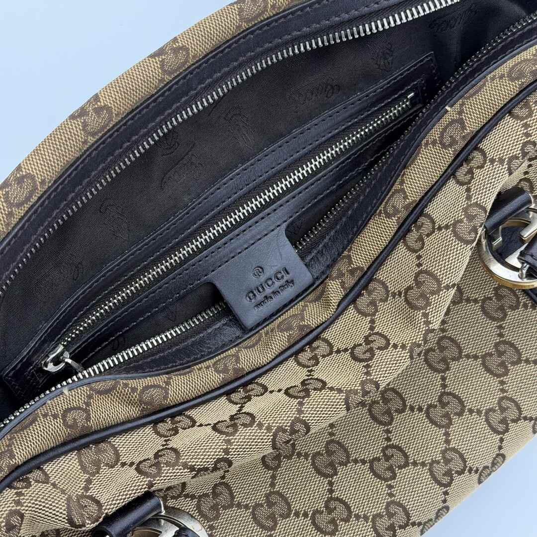 Gucci GG Canvas Twins Black Shoulder Bag