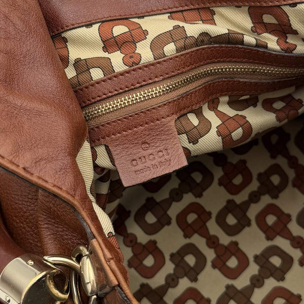 Gucci Indy Guccissima Brown Leather Shoulder Bag