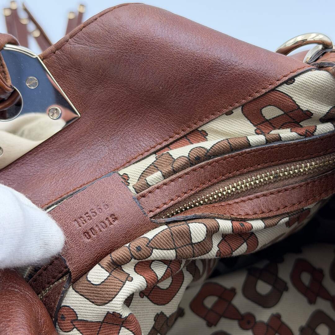 Gucci Indy Guccissima Brown Leather Shoulder Bag