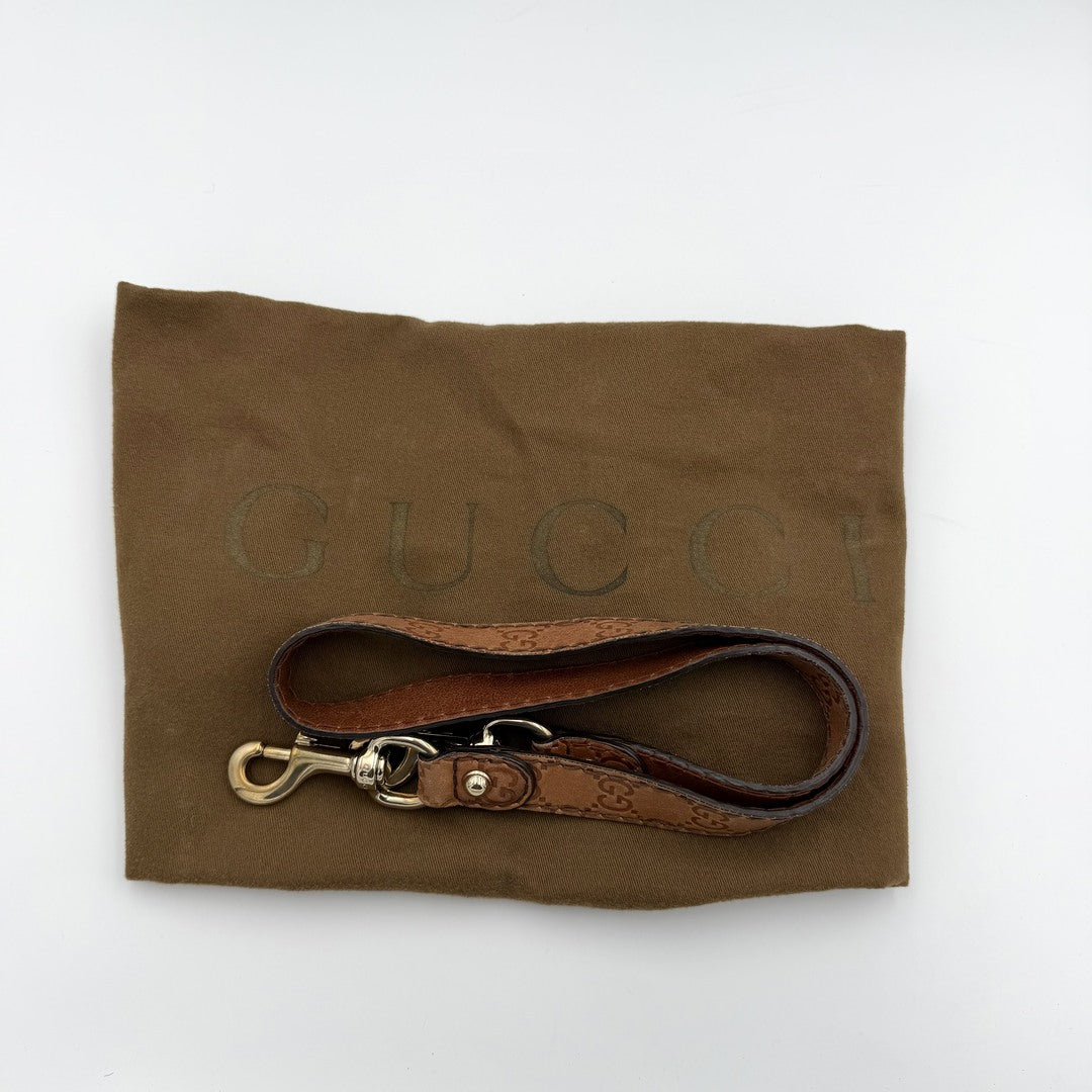 Gucci Indy Guccissima Brown Leather Shoulder Bag