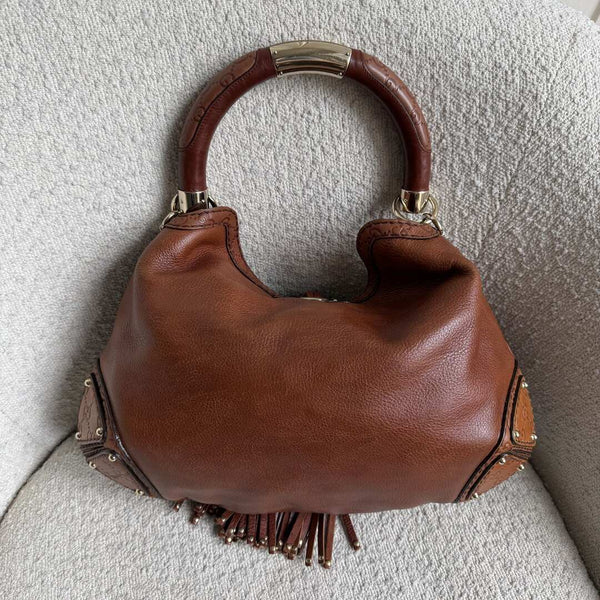 Gucci Indy Guccissima Brown Leather Shoulder Bag