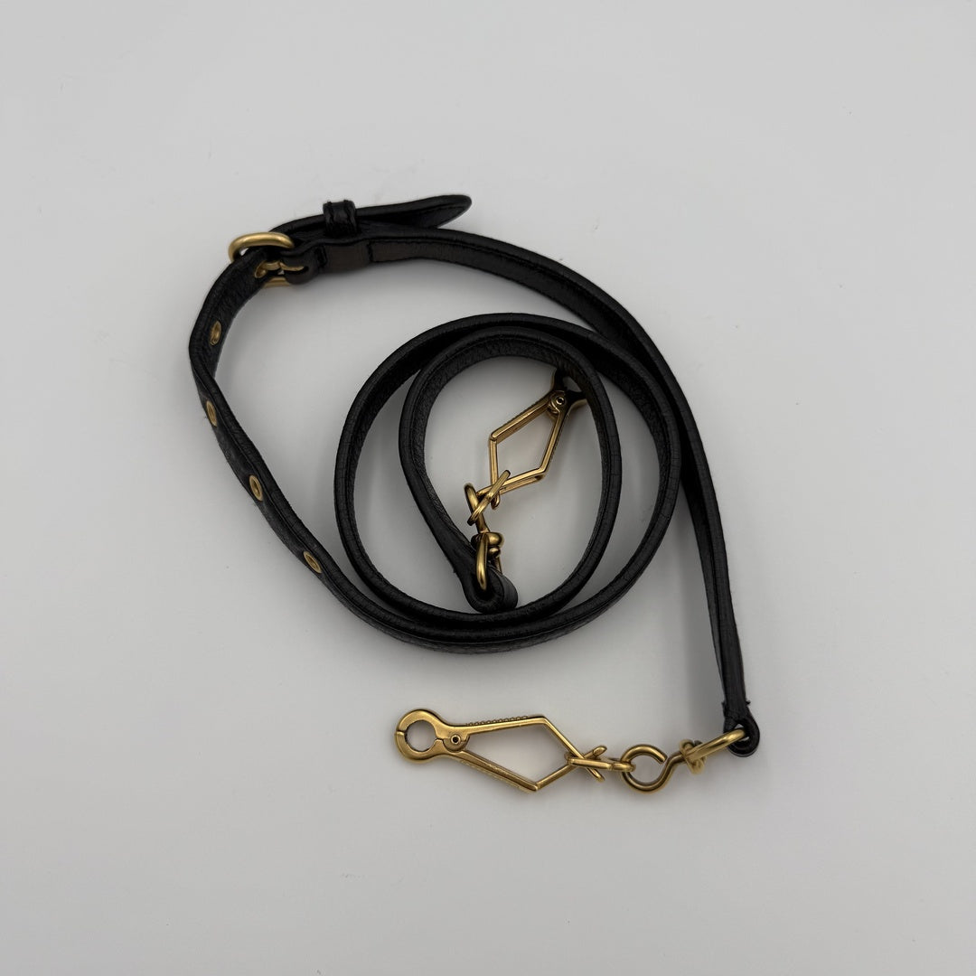 Miu Miu Charm Leather Black Handbag