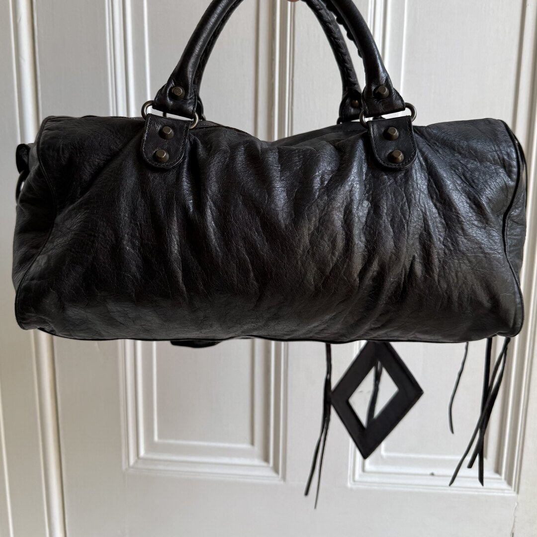 2003 Balenciaga Motocross Classic Back Leather Handbag