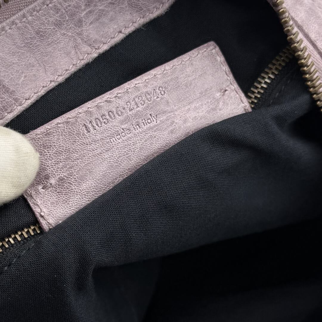 2006 Balenciaga Weekender Motorcycle Leather Purple Shoulder Bag