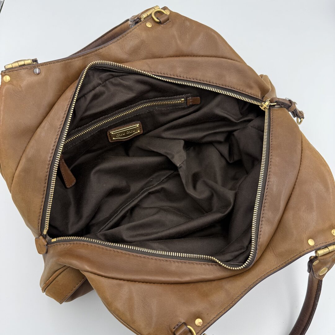 Miu Miu Brown Leather Handbag