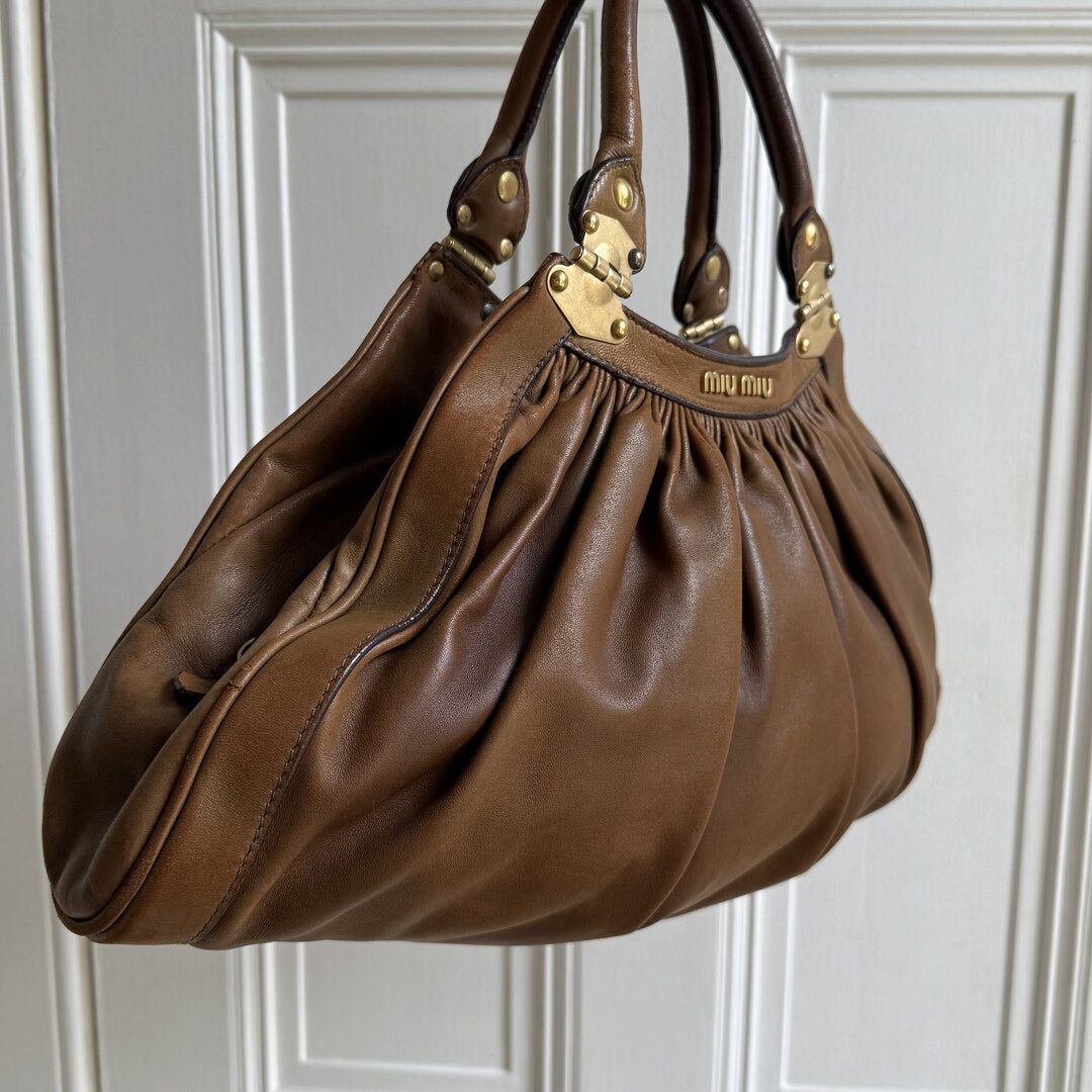 Miu Miu Brown Leather Handbag