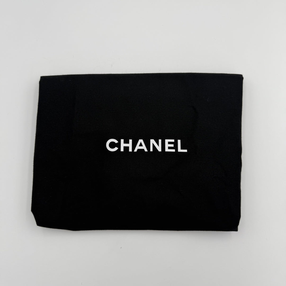 Chanel CC Caviar Leather Wood Chain Dark Brown Tote Bag