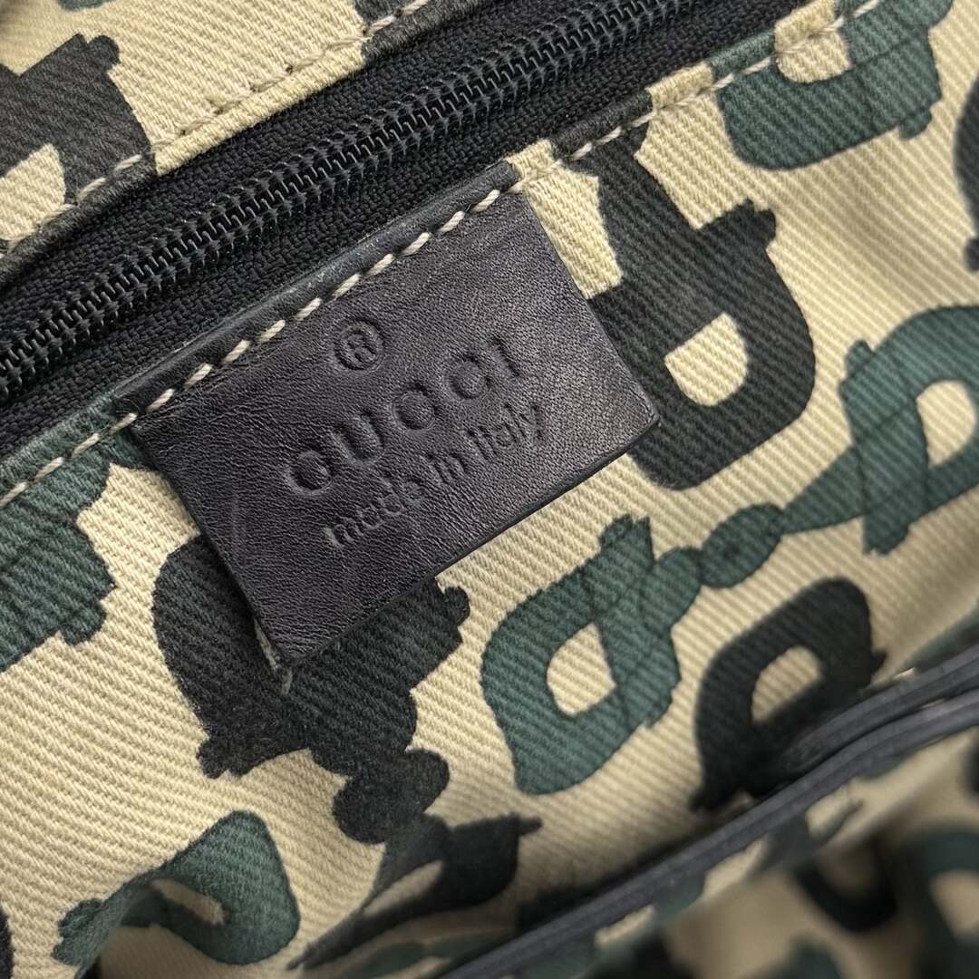 Gucci Guccissima Princy Black Leather Tote Bag
