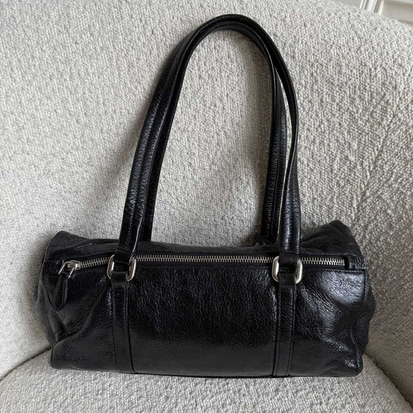Prada Vitello Easy Leather Black Shoulder Bag