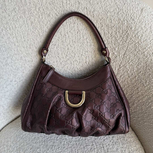 Gucci Guccissima Abbey Brown Shoulder Bag
