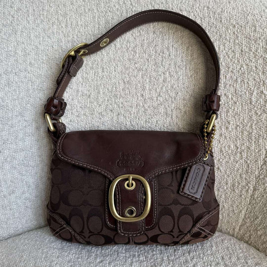 Coach Signature Brown Shoulder Bag