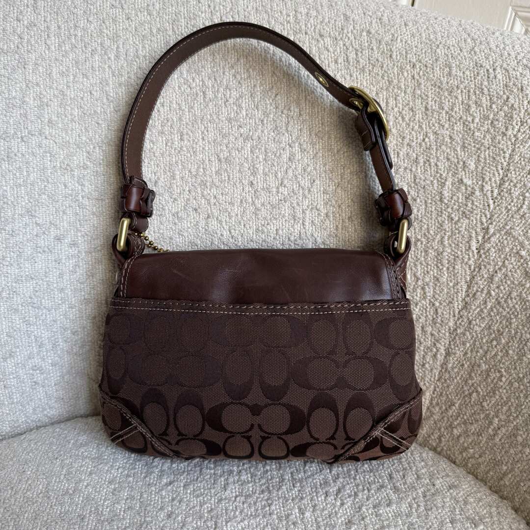Coach Signature Brown Shoulder Bag