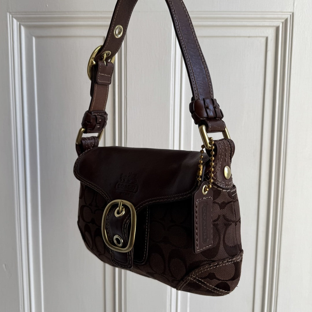 Coach Signature Brown Shoulder Bag