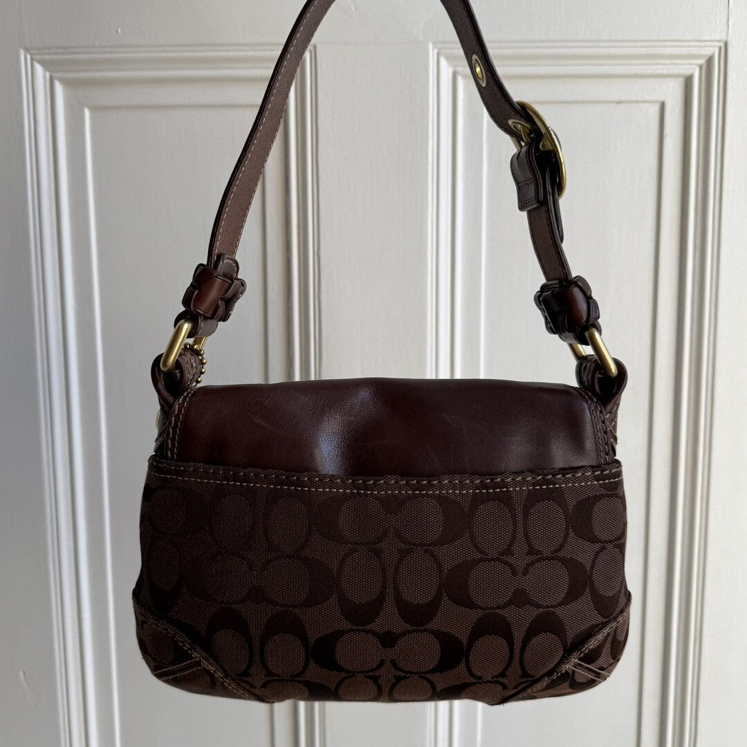 Coach Signature Brown Shoulder Bag