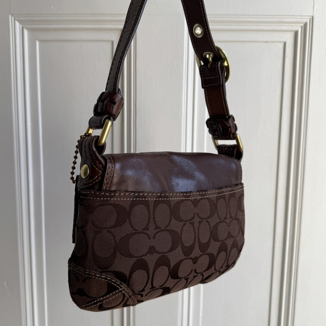 Coach Signature Brown Shoulder Bag