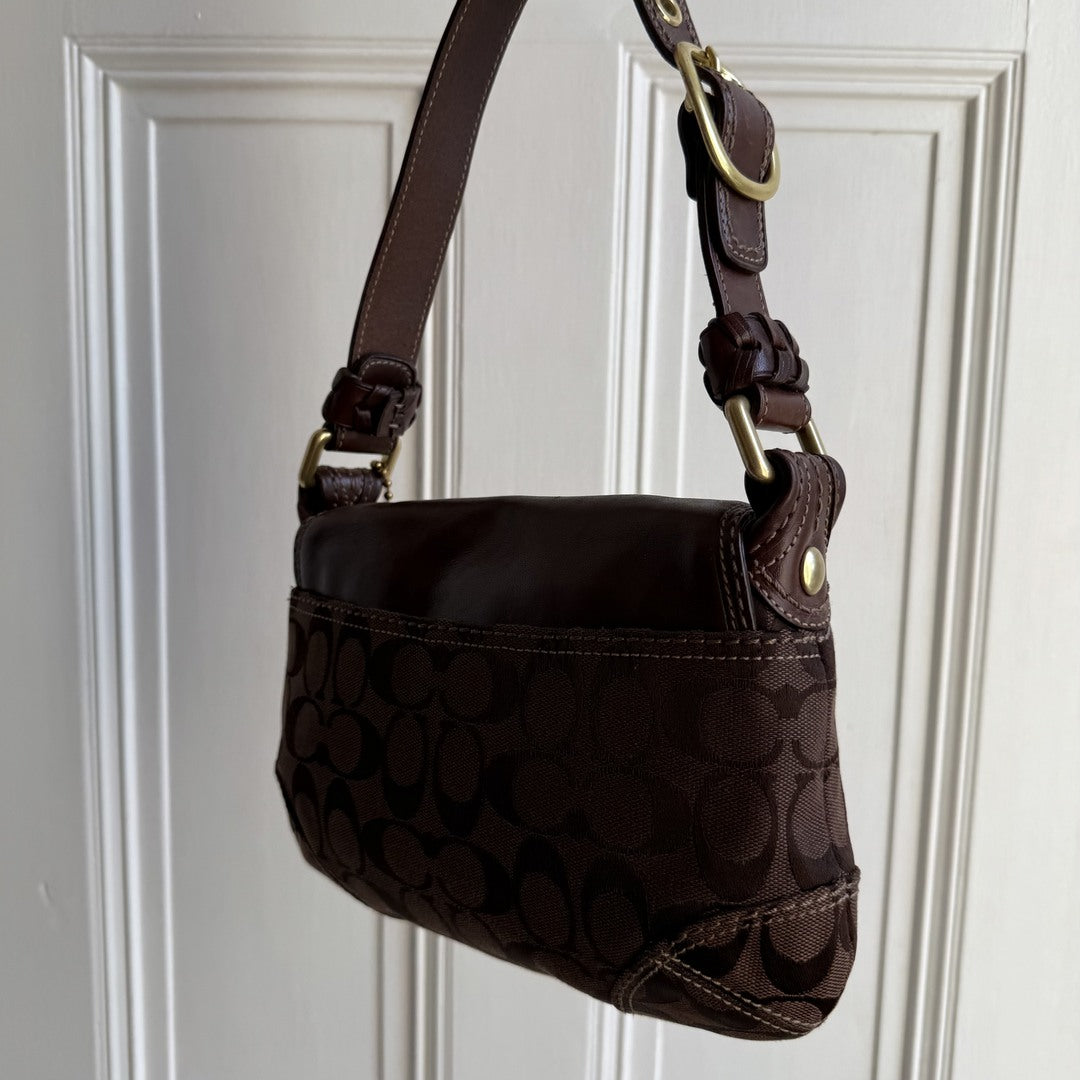 Coach Signature Brown Shoulder Bag