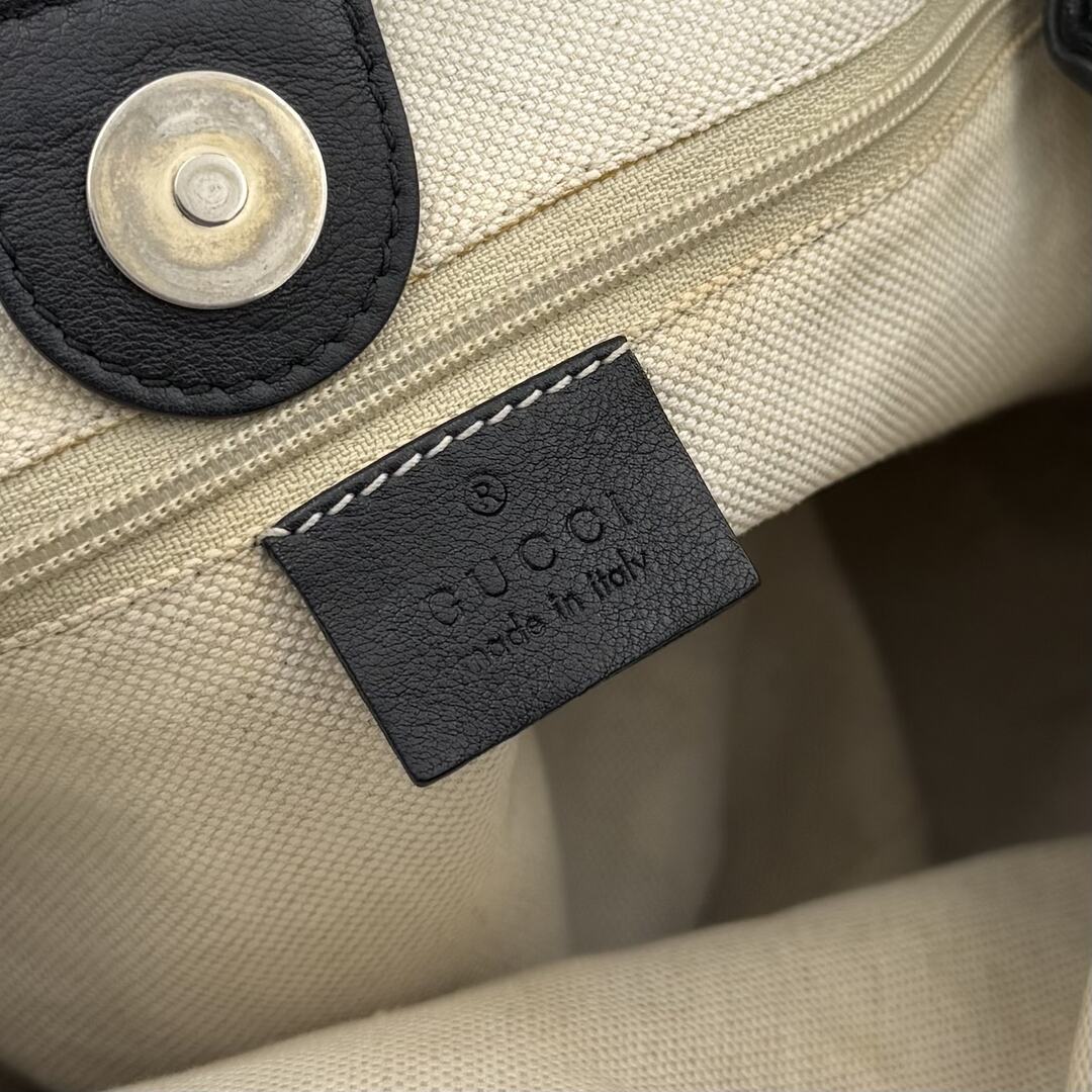 Gucci Guccissima Sukey Leather Black Tote Bag