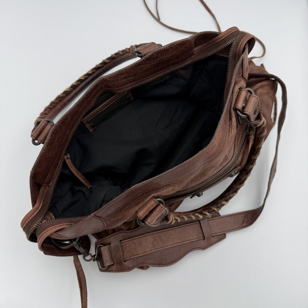 2010 Balenciaga City Leather Brown Handbag