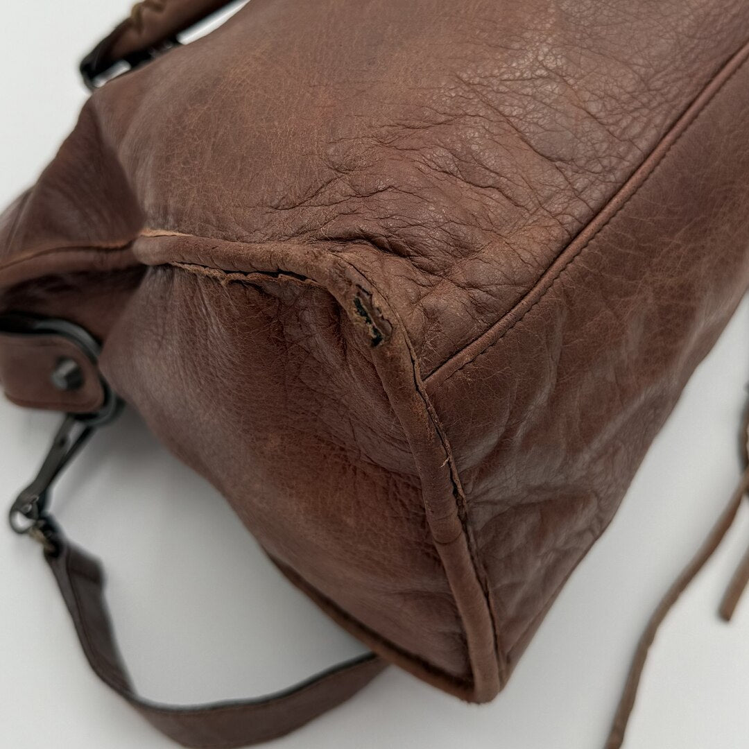 2010 Balenciaga City Leather Brown Handbag