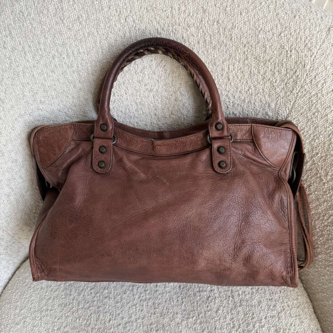 2010 Balenciaga City Leather Brown Handbag